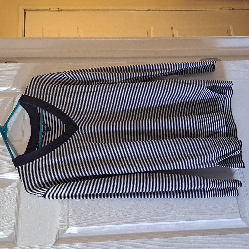 Tommy Hilfiger size M blue striped V neck sweater